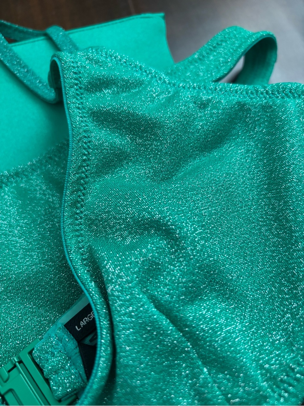NWT Triangl Maia Jaded Sparkle Bikini Set *matching bag included - Picture 6 of 7